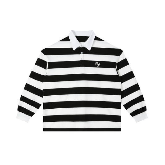 #DF - Block Stripe Polo Shirt - 230 GSM